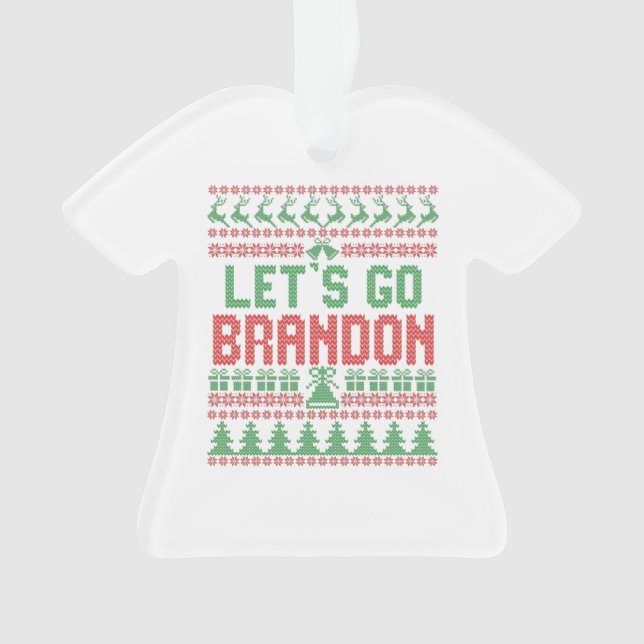 Allez Brandon Drôle Mauvais Chandail de Noël (devant)