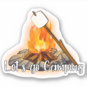 Allez Camping Autocollant Vinyl Coupé sur mesure
