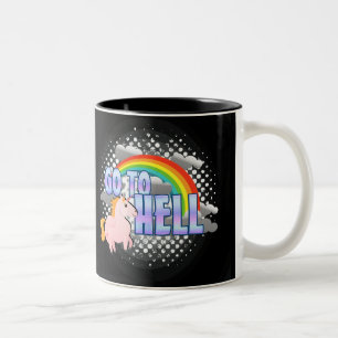 ALLEZ DANS la tasse de licorne d'arc-en-ciel