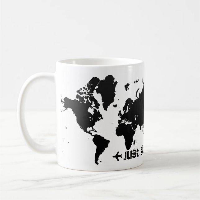 Allez juste. Tasse de café de carte du monde (Gauche)