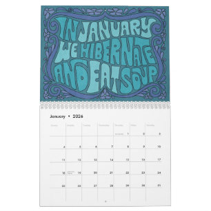 Allez-y ! Calendrier de lettrage groovy