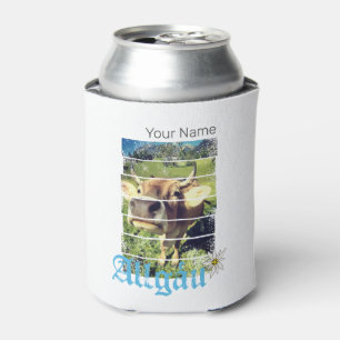 Allgäu Alps Vintage Cow Bavaria Germany Souvenir Can Cooler