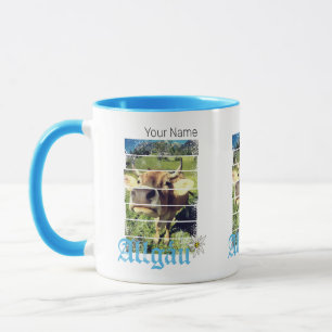 Allgäu Alps Vintage Cow Bavaria Germany Souvenir Mug