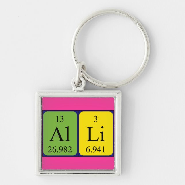 Alli periodic table name keyring (Front)