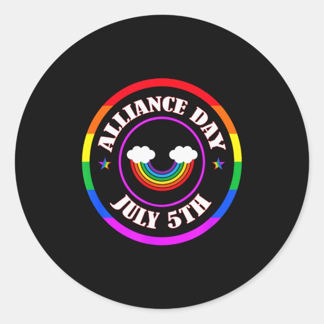 #allianceday New Day To Celebrate Alliance Day  Classic Round Sticker (Front)