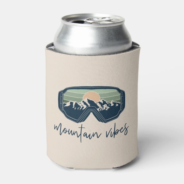 ALLIE Sage Mountain Vibes Ski Bachelorette Group Can Cooler (Can Front)