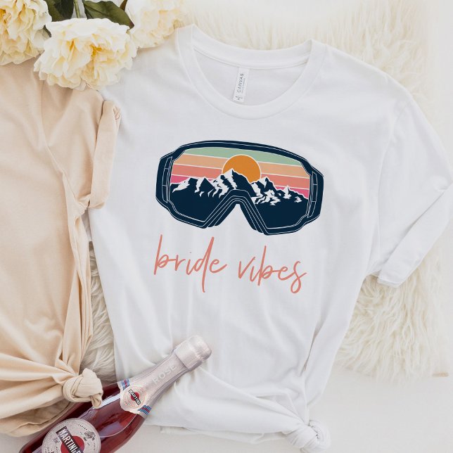 ALLIE Ski Snowboarding Bride Vibes Bachelorette T-Shirt (Creator Uploaded)