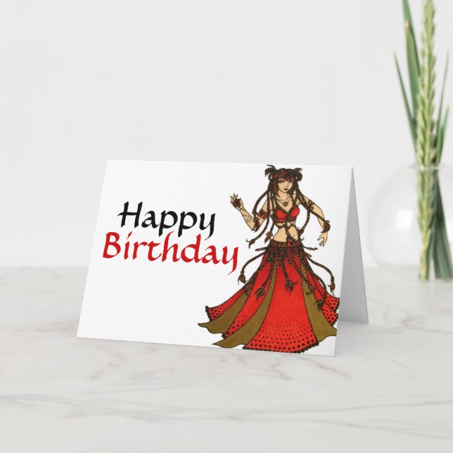 Alliecat Tribal belly Dancer Card (Front)