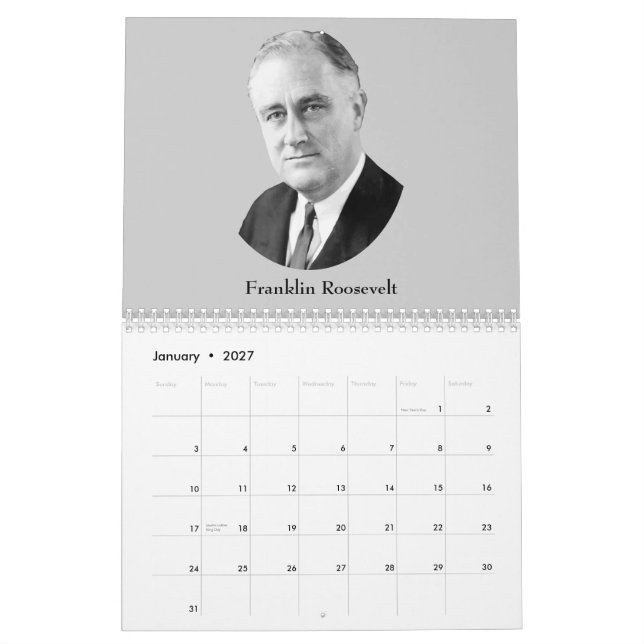 Allied Leaders Of WW2 Calendar (Jan 2027)