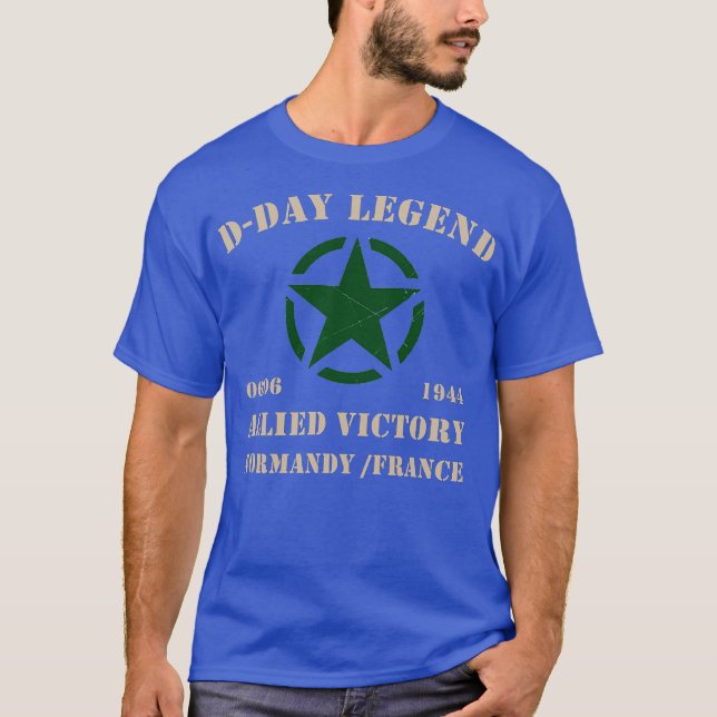 Allied Victory on DDay in Normandy WWII T-Shirt (Front)