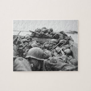 Allied World War II Soldiers Crossing the Rhine Jigsaw Puzzle