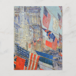 Allies Day, May 1917 by Childe Hassam, Vintage Art Postcard