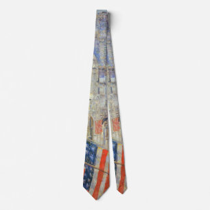 Allies Day, May 1917 by Childe Hassam, Vintage Art Tie