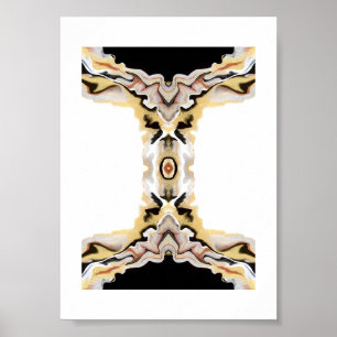 Alligare Golden Abstract Acrylic Fluid Art Poster