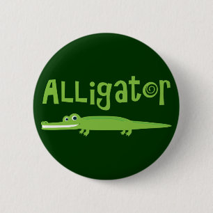 Alligator 2 Inch Round Button