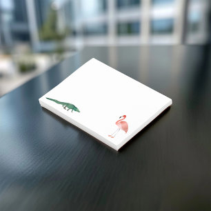 Alligator And Flamingo Post-it Notes