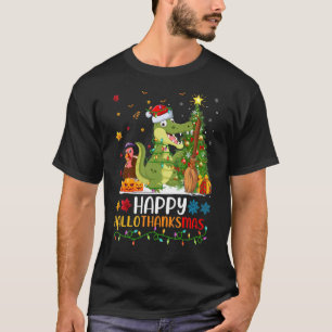 Alligator Animal Happy Alligator Hellothanksmas T-Shirt