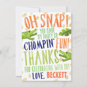 Alligator Anniversaire Merci Cartes de notes