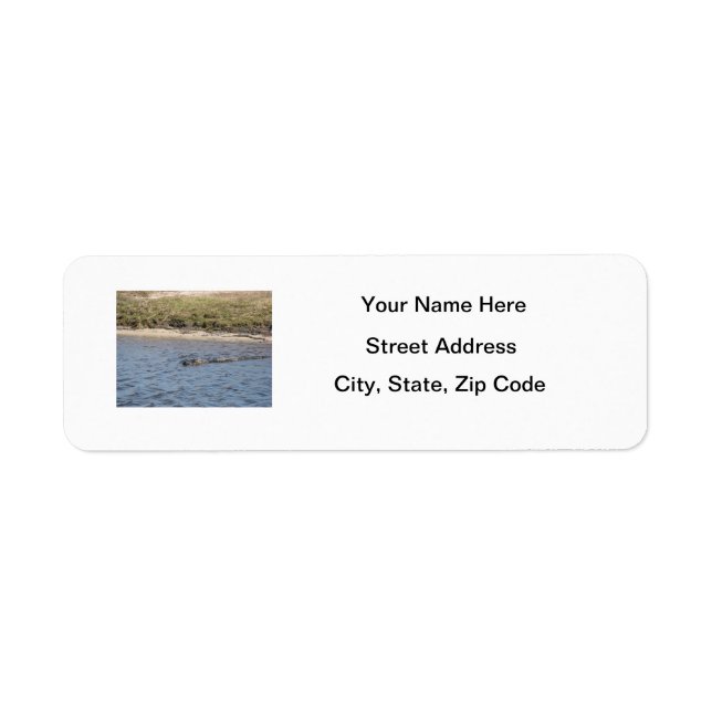 Alligator at Riverbank Personalize Return Address (Front)