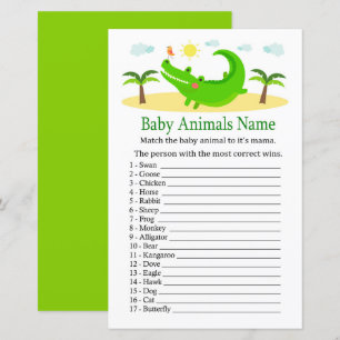 Alligator Baby Animals Name Game