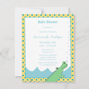 Alligator Baby Boy Shower Invitations