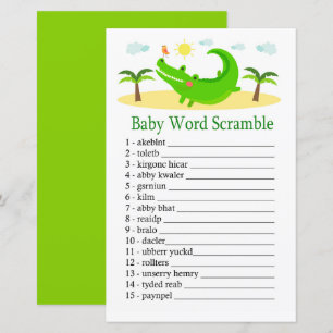 Alligator Baby word scramble game