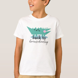 Alligator Back to Homeschooling First Day T-Shirt