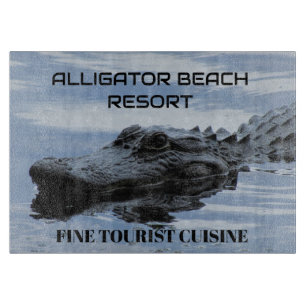 Alligator Beach Resort Glass  Cutting Board