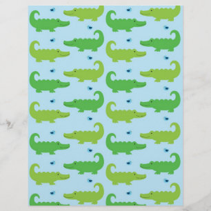 Alligator Bird Baby Scrapbook Papier
