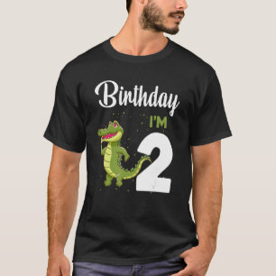 Alligator Birthday 2 Year Old Rabbit Kids Girls B T-Shirt