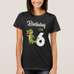 Alligator Birthday 6 Year Old Rabbit  Kids Girls B T-Shirt