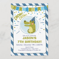 Alligator birthday invitation Alligator party Boy