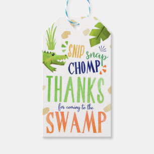 Alligator Birthday Party Favour Tags