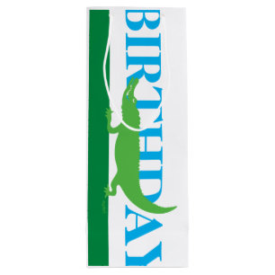 Alligator Birthday Wine Bag