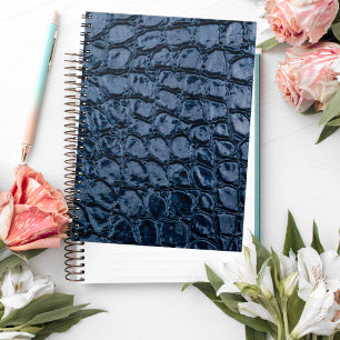 Alligator Blue Faux Leather Notebook