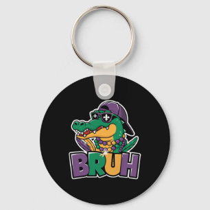 Alligator Bruh Mardi Gras Costume Carnival Teens Keychain