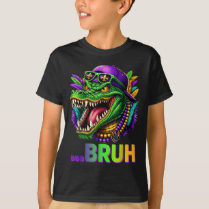 Alligator Bruh Mardi Gras Costume Men Women Kids  T-Shirt