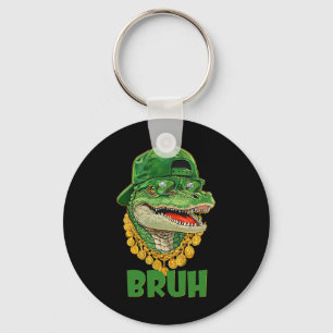 Alligator Bruh St Patricks Day Costume Teens Boys Keychain