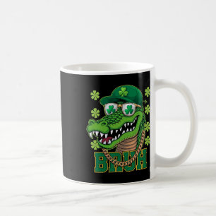 Alligator Bruh St Patricks Day Shamrock Irish Men Coffee Mug