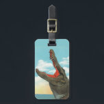 Alligator Chop 2-sided Luggage Tag<br><div class="desc">Alligator Chomp makes for a very special luggage tag! This retro,  vintage old alligator postcard is fantastic! It makes the perfect gift for all reptile lovers.  This luggage tag lets you personalize the back with your information.  We also have one that fits a business card or write in card.</div>