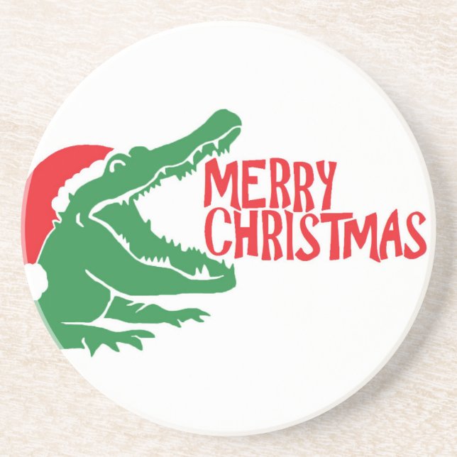 Alligator christmas coaster (Front)