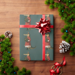 Alligator Christmas Crocodile Lover Holiday Funny Wrapping Paper