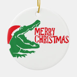 Alligator christmas ornament