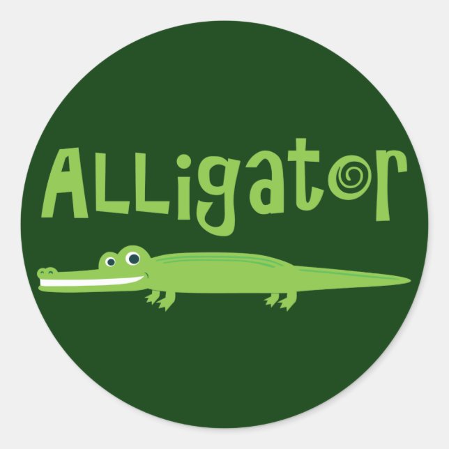 Alligator Classic Round Sticker (Front)
