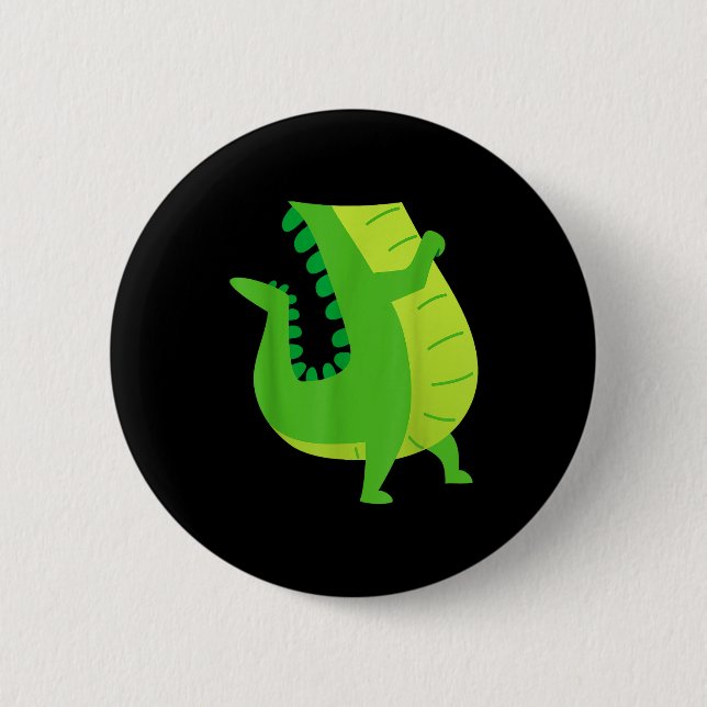 Alligator Costume - Gator Crocodile Zoo Animal Lov 2 Inch Round Button (Front)