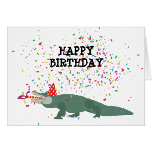Alligator Crocodile - Animals Birthday Card