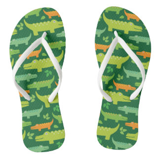 Alligator Crocodile Animals Flip flops