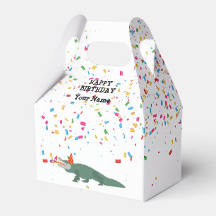 Alligator Crocodile - Animals Having a Party  Favor Box
