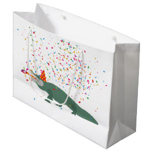 Alligator Crocodile - Animals Having a Party  Large Gift Bag