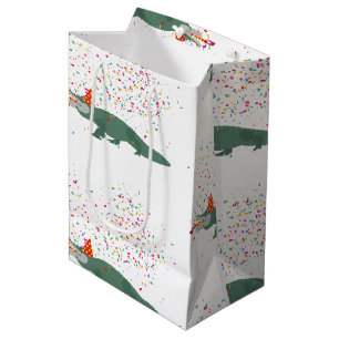 Alligator Crocodile - Animals Having a Party  Medium Gift Bag